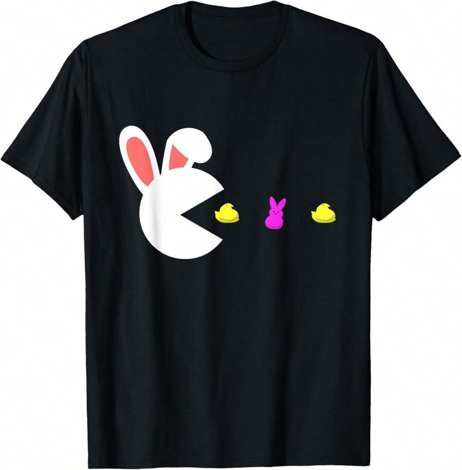 Camiseta divertida de Pascua - Lindo jugador de video de Pascua. Camiseta divertida de Pascua - Negro - Ver 1