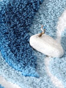 Summer Style Bathroom Rugs,Soft And Absorbent Bath Mats Non-Slip Backing Shower Rug,Machine Washable, Bathroom, Kitchen And Entryway Home Decor,Sea Beach Starfish Shell Bath Floor Mat,22"X34" - Blue - View 6