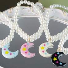 Colliers élastiques pour animaux de compagnie (chats et chiens) de petite et moyenne taille avec des décorations de diamants, arcs, étoiles, lune et perles. Accessoires décoratifs magnifiques pour chiots et chatons