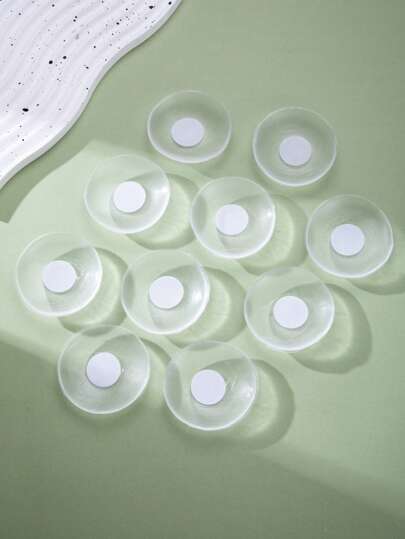 5 paia di coperture per capezzoli trasparenti da 6 cm, pasties invisibili senza cuciture, adatti per abiti da sposa, fotografia, sport, tempo libero, festa serali