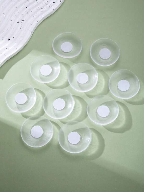 5 Pairs 6cm Transparent Nipple Covers, Invisible Seamless Pasties, Suitable For Wedding Dress Photography, Sports, Leisure, Evening Party