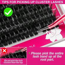 Fowendia Lash Clusters Kit Fluffy 80D Individual Lashes D Curl Cluster Eyelash Extensions 10-18mm DIY Lash Extension Kit Lash Bond And Seal Waterproof, Lash Applicator, Thick False Eyelashes Kit - 80D-kit(Fluffy) - View 7