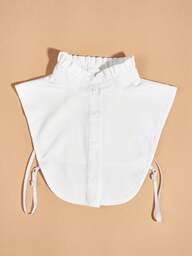 Gola alta, gola redonda, gola pontuda, gola falsa, moderna, versátil, simples, confortável e elegante, gola falsa para o trabalho e personalizada, gola falsa, gola branca, camisa feminina, gola falsa, profissional de verão, versátil, gola falsa de outono para vestido para decoração de Natal