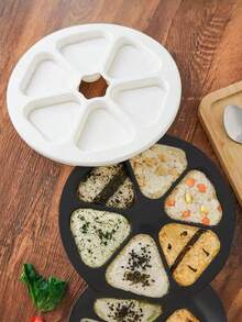 1 件六合一寿司制作套件 - 三角形米饭和蔬菜卷模具，塑料，厨房必备，模具寿司制作套件 | 三角形设计 | 易于清洁的材料