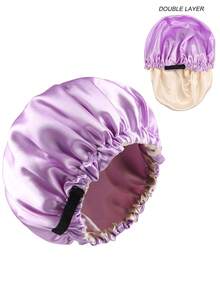 Women's Reversible Double-Sided Adjustable Satin Sleeping Cap Bonnet, Heat Caps For Beauty Treatment Sleep Bonnet - DX10A - View 17