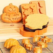 Silikon Halloween Geist Kürbis Backform, antihaftbeschichtet, Schokoladen-, Gelee-, Fondant-Kuchenbackform mit Form von Schädel und Fledermaus
