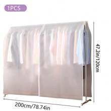 1pc Hanging Garment Bag, Transparent Clothing Cover Protector For Suits, Coats, Dresses, Storage Organization, Anti-Dust Clothing Protector Bag For Wardrobe Clothing Protective Cover, Dust-Proof Clothing Cover, Wardrobe Protective Cover, Clothing Dust-Proof Cover, Clothing Cover, Long Clothing Cover, To Prevent Dust, Moisture, Insect Pests, Travel Clothing Bag, Portable Clothing Cover, Foldable Clothing Protective Cover, Seasonal Clothing Protection, Seasonal Clothing Storage Cover, Moisture-Proof Clothing Bag, Transparent Dust-Proof Cover, Dress Dust-Proof Cover, Wedding Dress Protective Cover, Suit Cover, Workwear Cover, Clothing Used In Formal Occasions, To Prevent Dust, Wrinkles And Quality Degradation, Suitable For Hanging Dresses, Wedding Dresses Or Business Suits. Wedding Dress Storage,Personalized Wedding Favors,Wedding Decor,Groom Dust Cover,Bride,Bridal,Best Man, Bridesmaid