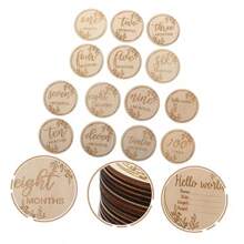 7/13 Pcs Double-Sided (14 Patterns) Wooden Milestone Cards, Baby Photography Prop Milestone Cards, Monthly Photos, Photography Milestone, Wooden Milestone, Monthly Milestone Cards, 1-12 Months Photography Props, Full Month Markers, Milestone Cards, Photography Milestone, First Year Growth, Pregnancy Journey Milestone, Shower Gift