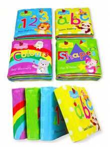 0-3 Years Old Baby Three-Dimensional Cloth Book With Bright Colors, English Letters, Numbers, Colors And Graphics, Cognitive Enlightenment Educational Toys, Baby Early Education Toys, Tear-Resistant Paper With Sound