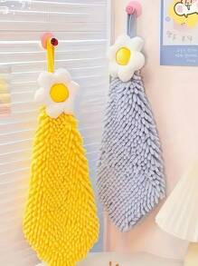 1/3pcs Super Absorbent Coral Fleece Kitchen Towels - Cute Flower Pattern, Soft & Reusable For Hand And Surface Cleaning, Includes OPP Bag, Ideal For Home Use, Decorative Towel | Absorbent Towel Back To School Dish Cloths Kitchen Towel