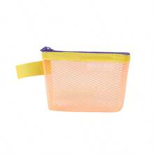 1Pc Simple And Portable Grid Contrasting Transparent Coin Purse Key Bag Card Bag Coin Purse Data Cable Storage Bag Wireless Headphone Storage Bag Suitable For Daily Outdoor Use For Women Wallet Mini Wallet Purse Wallet Travel Wallet Coin Wallet - Multicolor - View 12