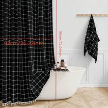 Bộ rèm tắm phong cách nông trại Boho kèm móc, rèm tắm vải lanh sọc siêu bền cho phòng tắm, rèm tắm phong cách đồng quê mộc mạc cổ điển chống thấm nước kèm tua rua, quà tặng Valentine cho nữ, sinh nhật, bạn trai, bạn gái, trang trí phòng tắm tại nhà, phụ kiện phòng tắm, trang trí mùa thu, trở lại trường học - Nhiều màu - Xem 25