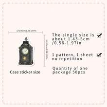 50Pcs Dark Academia Stickers INS Stickers Witch Stickers Y2k Stickers Graffiti Stickers Aesthetic Stickers Insect Stickers Vinyl Waterproof Stickers Stickers For Water Bottle, Hydroflask, Guitar, Luggage, Phone, Case, Laptop, Skateboard, Gift - Multicolor - View 3