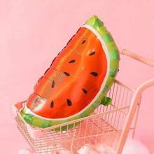5pcs Summer Watermelon Theme Foil Balloon Set, Inflated Triangular Watermelon Can Stand, 3D Spherical Watermelon, Suitable For Summer Theme Party, Graduation Party, Birthday Party, Holiday Event Decoration