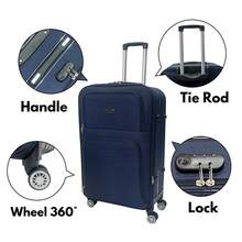 Equipaje ORLACS, Juego de maletas 20+24+28, Juego de tres piezas, Económico, Material de tejido de poliéster, Ligero, Cierre de seguridad, Expandible con doble cremallera, Gran capacidad de almacenamiento, Ruedas universales silenciosas de 360°, Duradero, Impermeable, Resistente al desgaste, Resistente a los arañazos, Marca europea, Diseño europeo, Artículo superior, Adecuado para viajes de negocios, Esencial para viajes de negocios, Viajes, Vacaciones, Cómodo para viajes familiares, Equipaje de mano para aerolíneas, Regalo especial, Adecuado para hombres y mujeres, Múltiples colores disponibles