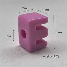 5 قطع خرز أبجدي إنجليزي كبير الثقب من مادة الأكريليك، إكسسوارات مجوهرات DIY، مواد حرفية لتعليقات الهاتف والمفاتيح، هدايا إبداعية