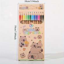 1/6/13 pezzi Set di matite per artisti e studenti con temperamatite integrato in 12 colori per capibara - matite da 0,5 mm - perfette per disegnare, scrivere, schizzare e prendere appunti, dipingere, forniture per scuola e ufficio per artisti - il colore e lo stile del temperamatite sono casuali - Multicolore - Visualizzare 9