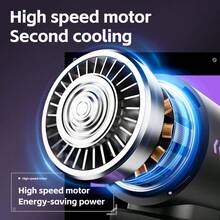 1 件 100 速强力手持风扇，超便携式手持风扇，12000 RPM 高速冷却，100 速强力风，USB 可充电迷你吹风机，适合旅行和户外使用，可充电便携式风扇，学生，台式风扇 - 查看 9
