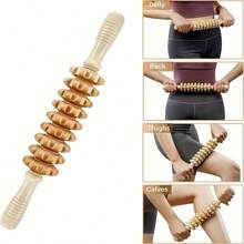 Wooden Massage Tool Kit - Back Massage Board, Full Body Beauty Roller, Fish Tail Scraper