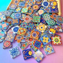 1 Pack 150g Fusible Glass Mosaic Pieces, 3D Beautiful Mosaic Tiles In Various Colors And Patterns, Home Decor, DIY Crafts, Floral Art Pattern, Creative Art Projects DIY Mosaic Craft Supplies - Multicolor - View 2