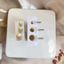 1pc/2pcs Round/Egg-Shaped Polymer Clay Roller, Modeling Clay Tool, Helps Make 3 Sizes Of Clay Beads - White - View 2