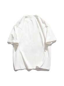 200g Pure Cotton T-Shirt 2025 Summer Ladies New Short Sleeve Pure Cotton Holiday Pattern Short Sleeve Round Neck Couple Wear Small Shirt Tops - 白色 - 查看 2