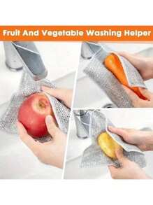 10-Pack Microfiber Wire Cleaning Cloths - Double-Sided Reusable Wash Cloths For Washing Dishes, Cutlery, And Kitchen Utensils Without Scratching