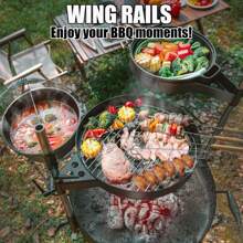 1 pièce Fourchette de cuisson extérieure Wingrails, ustensile de barbecue