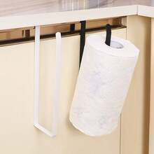 Wall-Mounted Kitchen Paper Towel Holder, Cabinet Paper Towel Rack, Hole-Free Towel Hanger, Iron Cling Film Storage Rack - Multicolor - View 5