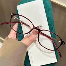 Korean Fashion Brown Small Frame Light Glasses