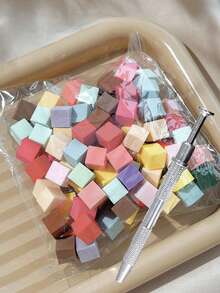 50PCS Sponge Gradient Nail Art Stamper Tools Gel Polish Color Gradient Brush Glitter Powder Dotting Pen For Manicure Accessories