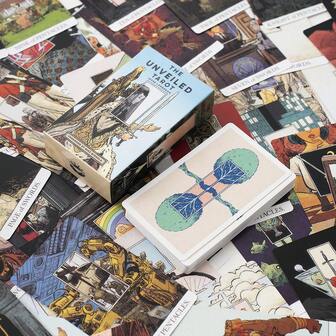 揭秘塔罗牌 牌面为照片，强调所有塔罗牌的多面原型 牌面光滑，牌面精致的占卜工具