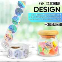 500 adesivi rotondi da 3,8 cm con la scritta "Grazie per aver supportato la mia piccola attività". Etichette impermeabili autoadesive, ideali per confezioni, buste regalo, scatole e buste. Materiale scolastico, per il rientro a scuola