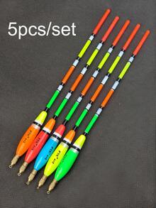 5pcs/Set Fishing Float With Large Buoyancy, Thickened Tail For High Visibility, And A Copper Head