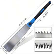 Sierra de doble cara para carpintería, sierra de carpintería, sierra de mano, sierra de mano de diente fino para tablas, sierra de jardín, sierra de uso doméstico, herramienta de carpintería - Multicolor - Ver 1