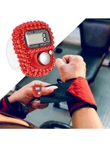 Contador electrónico de dedos, pantalla LCD digital electrónica, contador clicker manual, contador manual restablecible, anillo de registro de vueltas manual, anillo de seguimiento de números