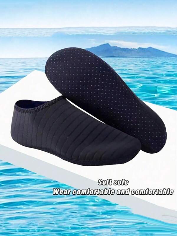 1 Paar neues Design Schnorchelanzug & Strandsocken für Damen und Herren, weicher Boden, schnelltrocknend, rutschfest, schnittfest, geeignet für Pool, Strand, Yoga, Schwimmen, Surfen, Multifunktions-Fitnessschuhe für drinnen/Outdoor, atmungsaktives Material
