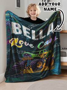 1pc Customizable Blanket, Suitable As Gift For Girls, Boys, Adults, Valentine's Day, Lightweight, Soft & Warm, Ideal For Mother's Day, Birthday, Children's Day, Father's Day, Graduation, Wedding, Christmas, Home Use On Sofa, Bed, Car, Bedroom, Living Room - Multicolor - View 10