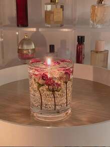 1pc Rose Jelly Aromatherapy, Creative Candle For Wedding, Birthday, Party Gifts And Home Decoration, Table Decoration, Accompaniment Gift Set