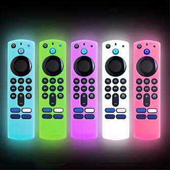 1pc Glow-In-The-Dark Silicone Firestick Remote Control Cover, Non-Slip Protective Sleeve For 4K Fire TV Stick 3rd Gen