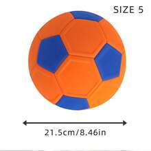 5# Curve Soccer Ball, Suitable For Indoor & Outdoor Play, High Elasticity Soccer Ball For Training & Match - Orange Blue - View 5