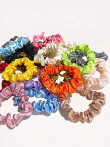 40 Peças Conjunto Elegante Minimalista de Cor Sólida, Estampa de Leopardo, Scrunchies Florais, Suporte Versátil de Coque, Acessórios de Cabelo Decoração de Moda Multicolorida para Elásticos de Cabelo Feminino, Acessórios de Cabelo, Casual