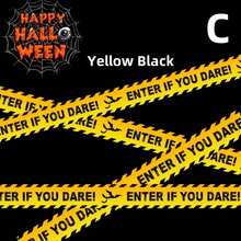 1pc 236inch Halloween Caution Tape, Horror Atmosphere Isolation Tape For Halloween Scene - Multicolor - View 8
