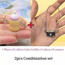 玩偶服装配件、微型逼真娃娃屋玩偶奶瓶、微型食物玩偶、OB11 场景配件、吊坠、钥匙扣、玩偶装饰、手机/包包微型饰品（颜色随机） - 彩色 - 查看 15