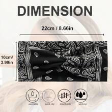 3 pezzi Fasce elastiche per capelli con stampa paisley bohémien, fasce larghe elastiche, dolci fasce sportive, morbide e confortevoli, adatte per donne e ragazze, accessori per capelli per yoga e jogging, articoli scolastici