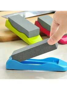 Portable Double-Sided Whetstone, High Hardness Knife Sharpener, High-Quality Double-Sided Oil Stone, Non-Slip Base, Convenient For Home Use, Suitable For Precise Grinding Of Various Knives, Very Suitable For Home Kitchens And Restaurants.