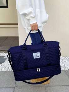 1 件旅行包套装、手提包、单肩包、斜挎包、健身包、旅行包、多功能多口袋鞋袋、洗漱包、化妆包、护肤包、便携式大容量可调节轻便拉链通勤包 - 彩色 - 查看 9