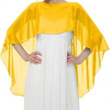 Women Ladies Soft Wedding Capes Wedding Jacket Wraps Chiffon Shrug Bridal Bolero Long Shawl And Wraps Evening Wedding Cover Up
