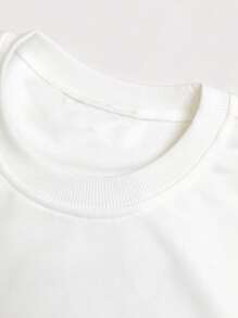 Men's Casual Letter Print Crew Neck Long Sleeve Pullover Sweatshirt, Back To School , Fall