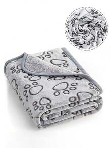 Pet Blanket, Dog Paw Print, Suitable For All Seasons. Soft And Warm Pet Blanket For Small, Medium, And Large Dogs. Pet Accessories For Dogs, Cats, And Pets